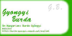 gyongyi burda business card